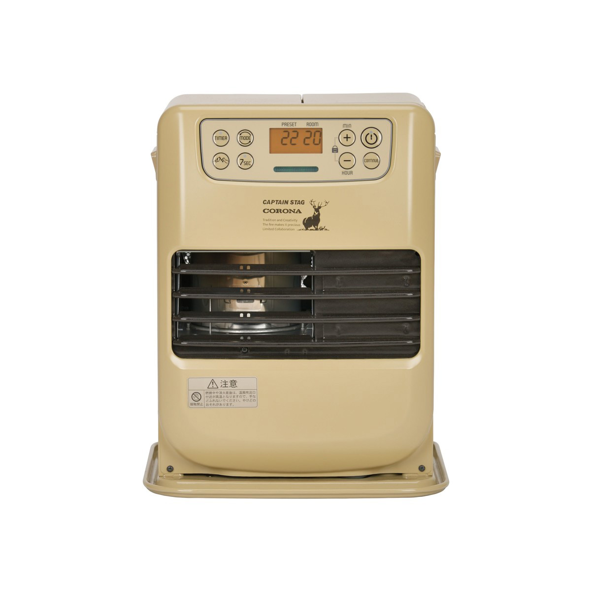 U-1372 キャプテンスタッグ×コロナ 石油ファンヒーター FH-CP25CS（ベージュ）