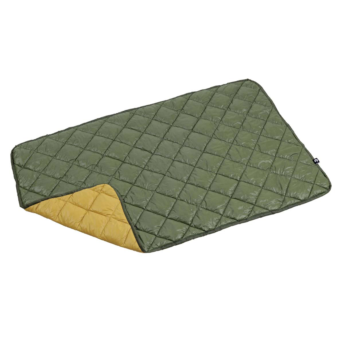 UM-1555 CS ファイバーダウン ブランケット120×75cm（モスグリーン×ベージュ）